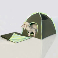 Ferret Camping Set (Marshall Pet Products) Tent, Sleeping Bag and Hat