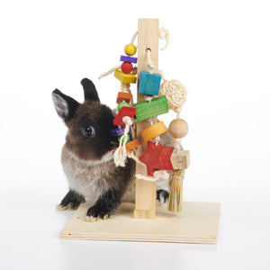 Enriched Life Play Post with 3 Dangly Toys - Oxbow Animal Health